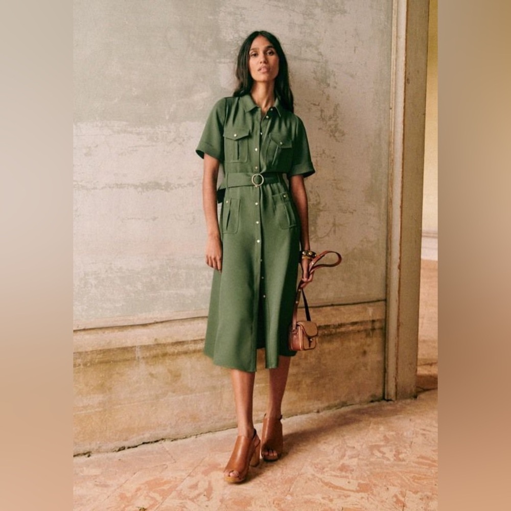 Sézane Raquel Dress in Khaki